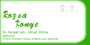 rozsa konye business card