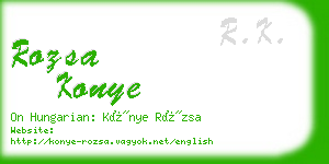 rozsa konye business card